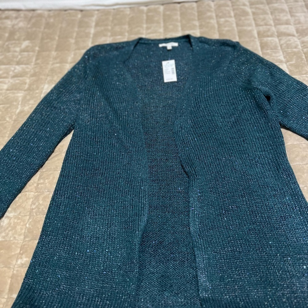Maurices Blue Cardigan Sweater V-Neck Open Front